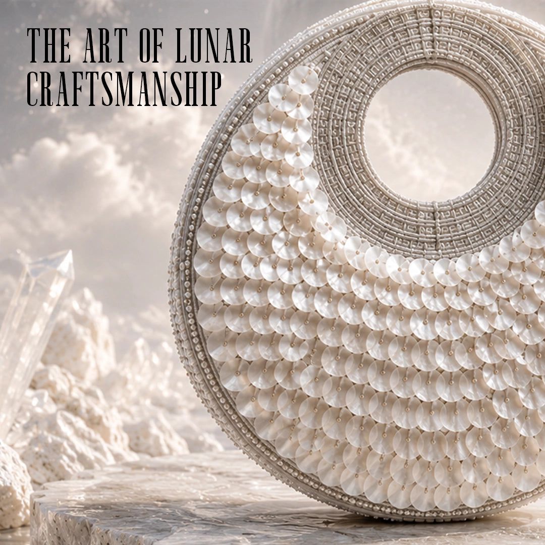 Selene Crescent Moon Bag | Platinum Pearl | Limited Edition Luxury By The Gifting Era - The Gifting Era