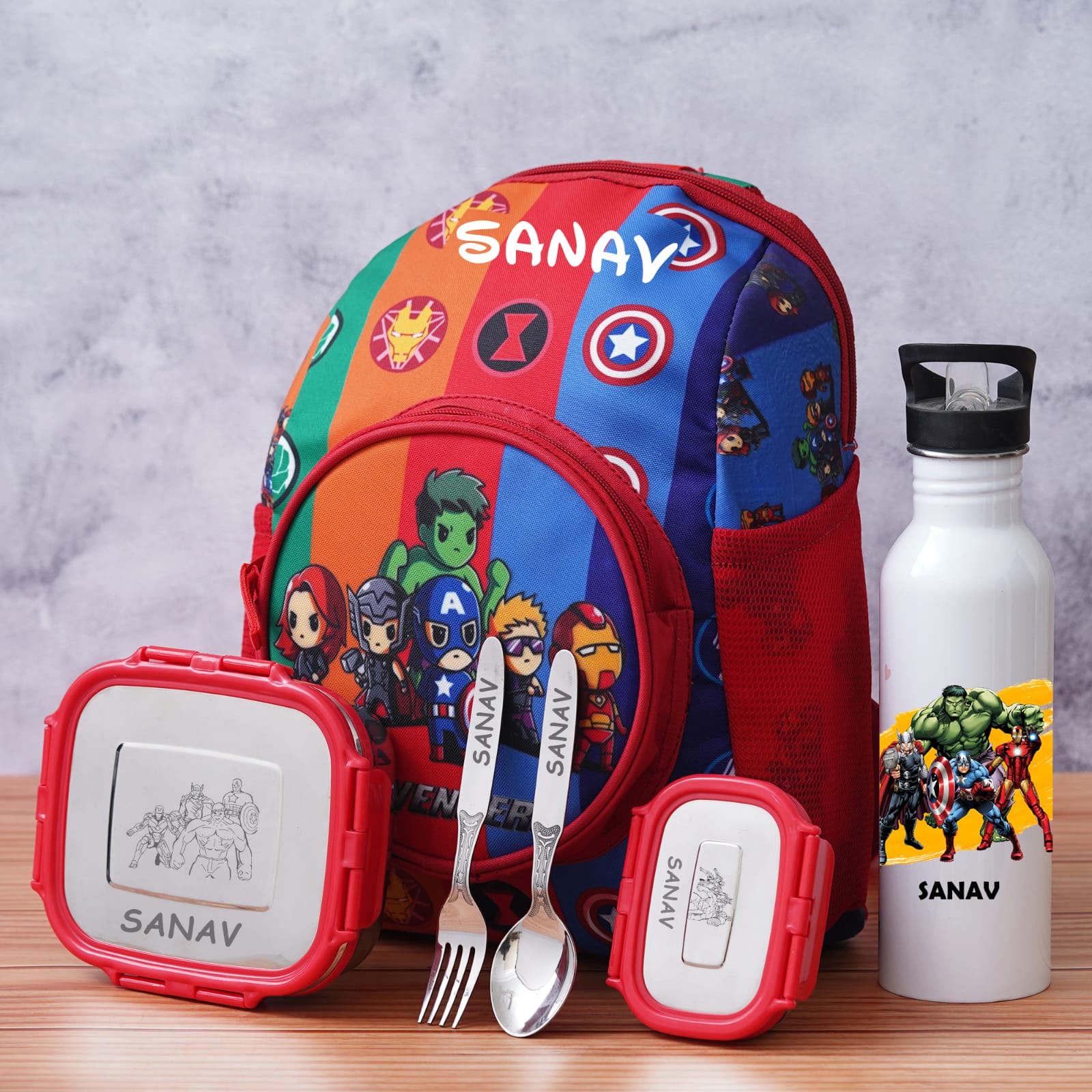 Personalised Junior Kids Theme Premium School Bag Hamper