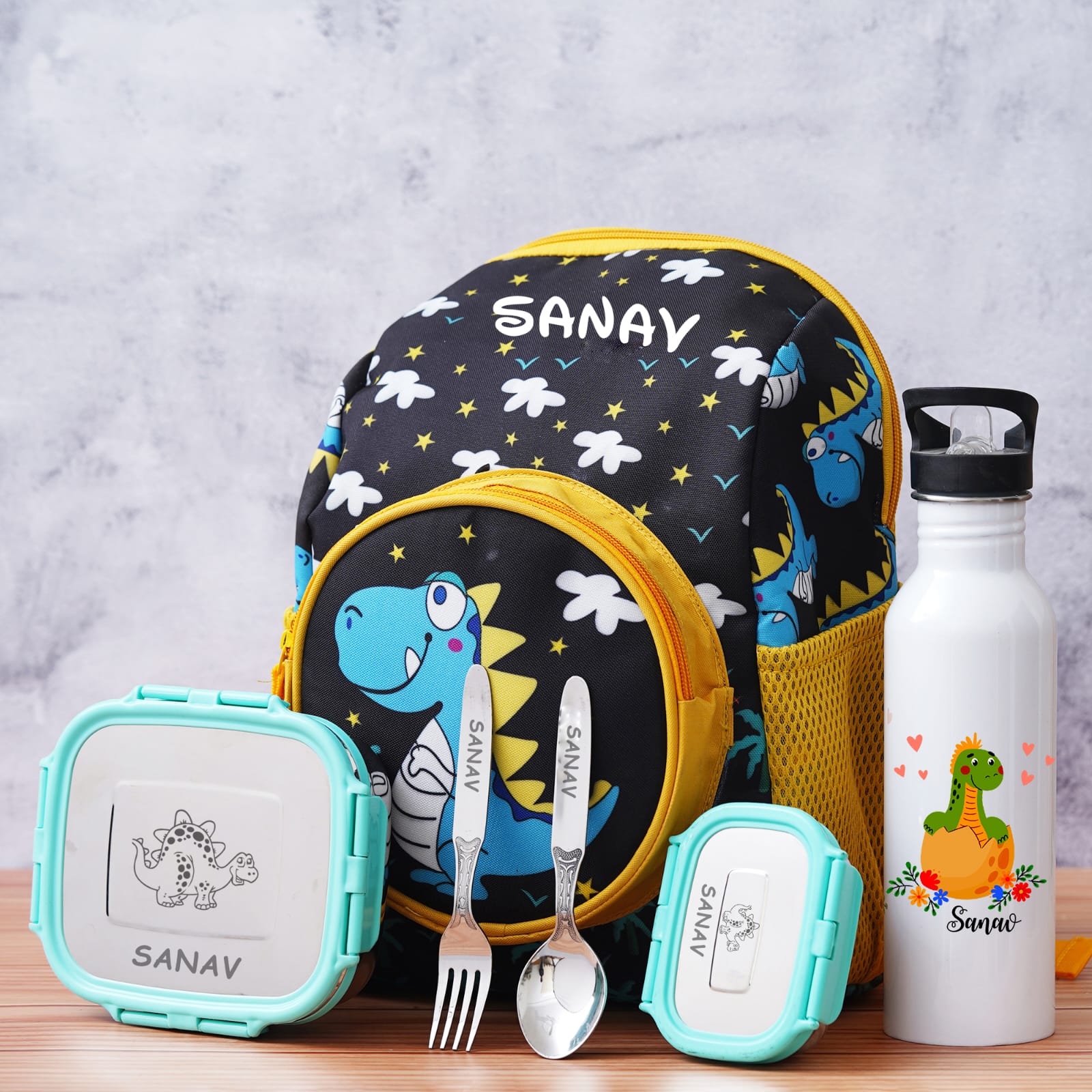 Personalised Junior Kids Theme Premium School Bag Hamper