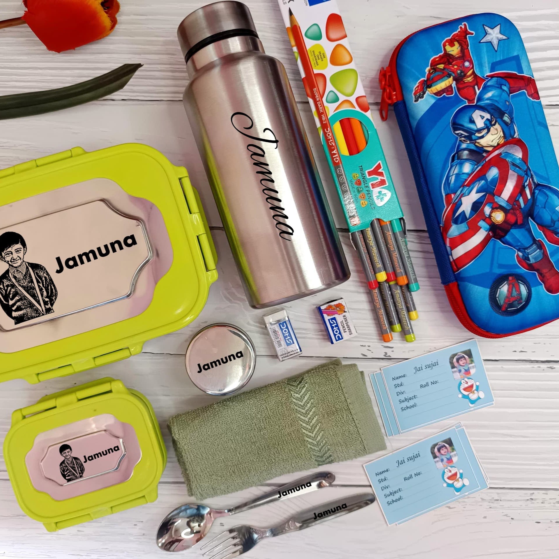 Personalised Kids School Essential Kit - Set of 10 - The Gifting Era
