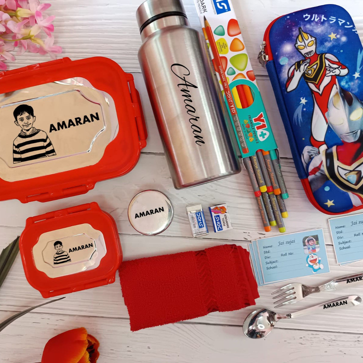 Personalised Kids School Essential Kit - Set of 10 - The Gifting Era