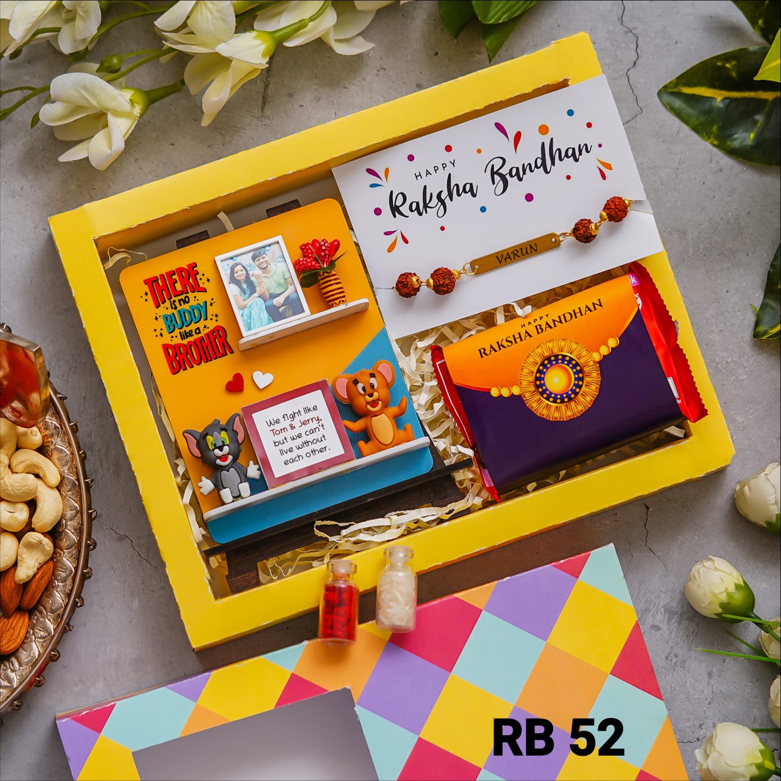 Personalised Tom & Jerry Theme Raksha Bandhan Hamper - RB52 - Raksha Bandhan Special - The Gifting Era