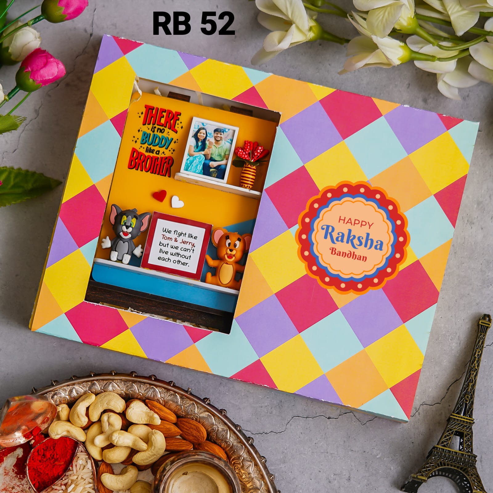 Personalised Tom & Jerry Theme Raksha Bandhan Hamper - RB52 - Raksha Bandhan Special - The Gifting Era