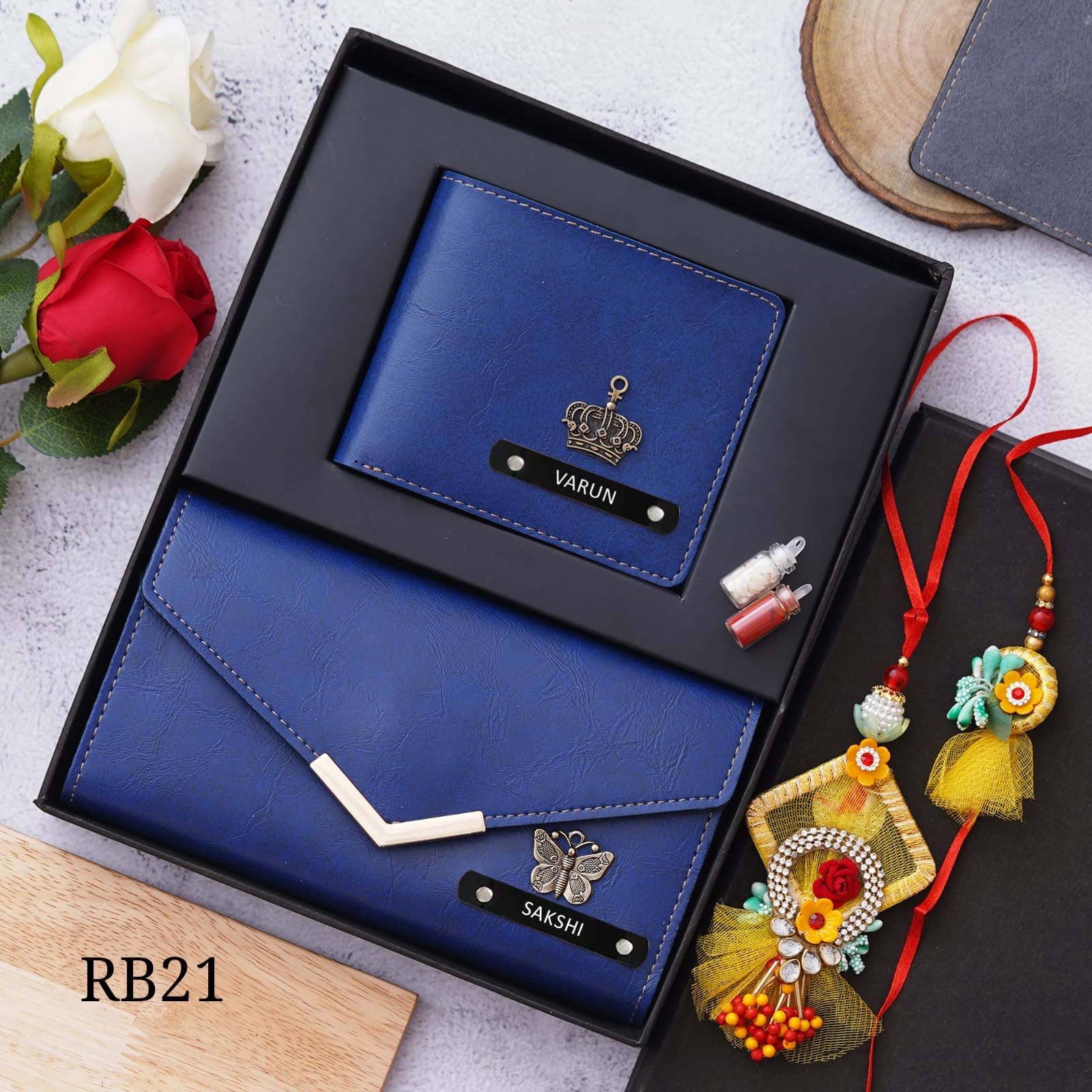 Personalised Couple Rakhi Hamper - RB21 - Raksha Bandhan Special - The Gifting Era
