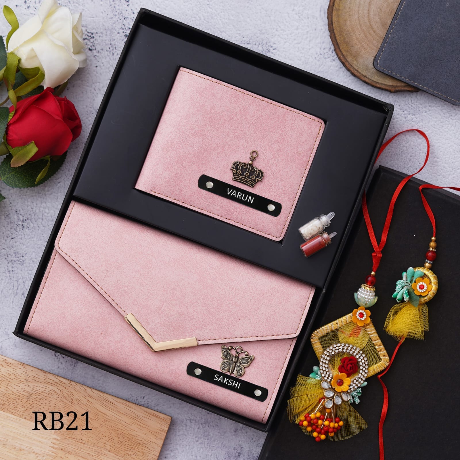Personalised Couple Rakhi Hamper - RB21 - Raksha Bandhan Special - The Gifting Era