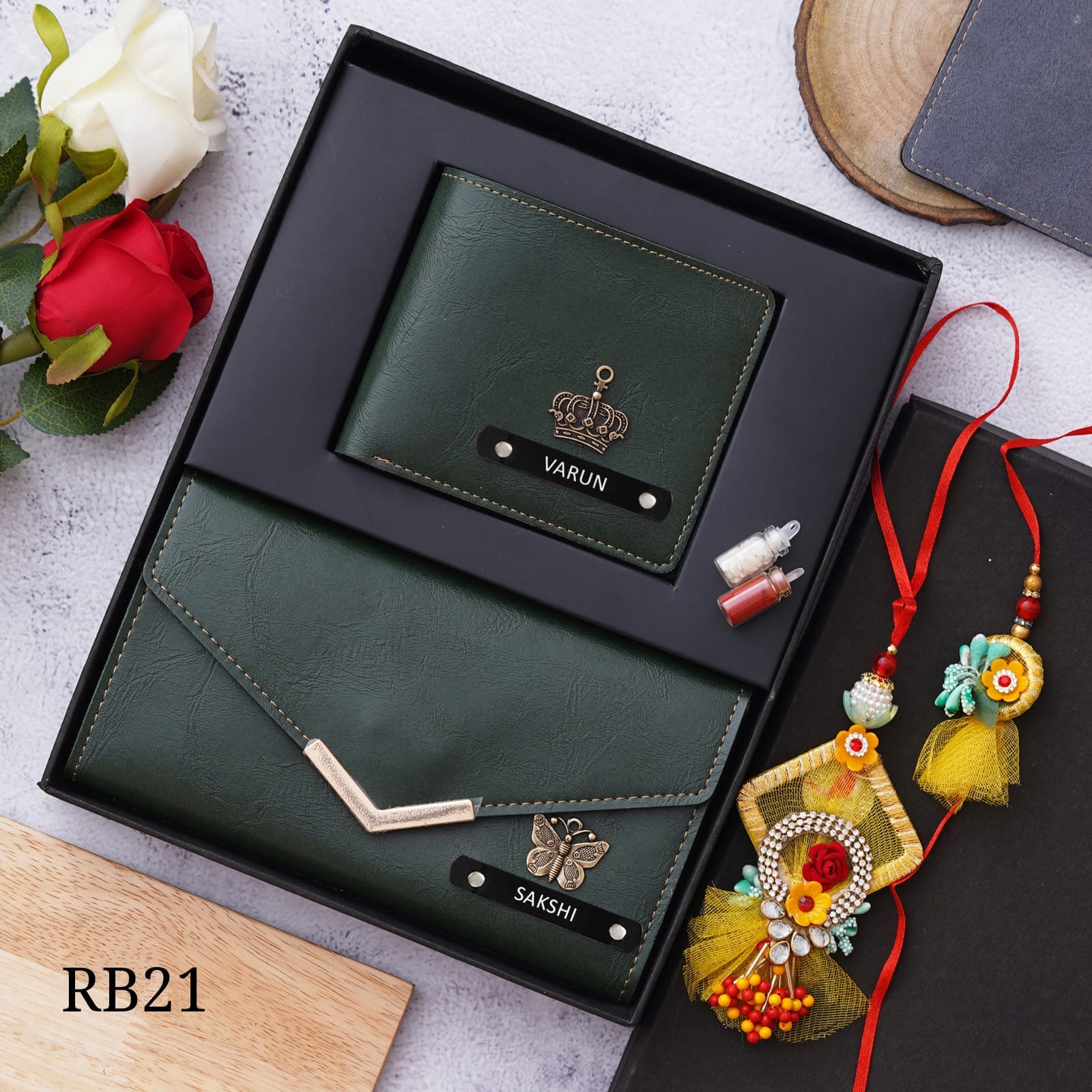 Personalised Couple Rakhi Hamper - RB21 - Raksha Bandhan Special - The Gifting Era