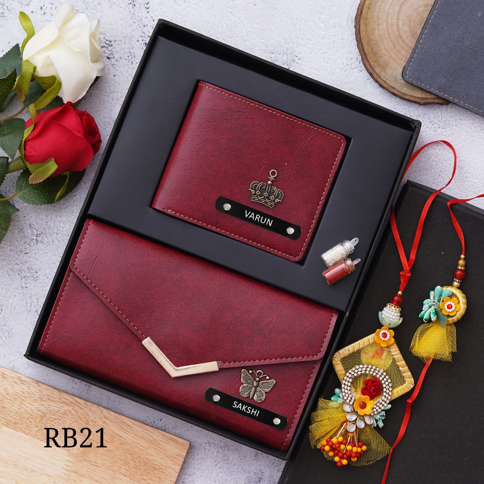 Personalised Couple Rakhi Hamper - RB21 - Raksha Bandhan Special - The Gifting Era