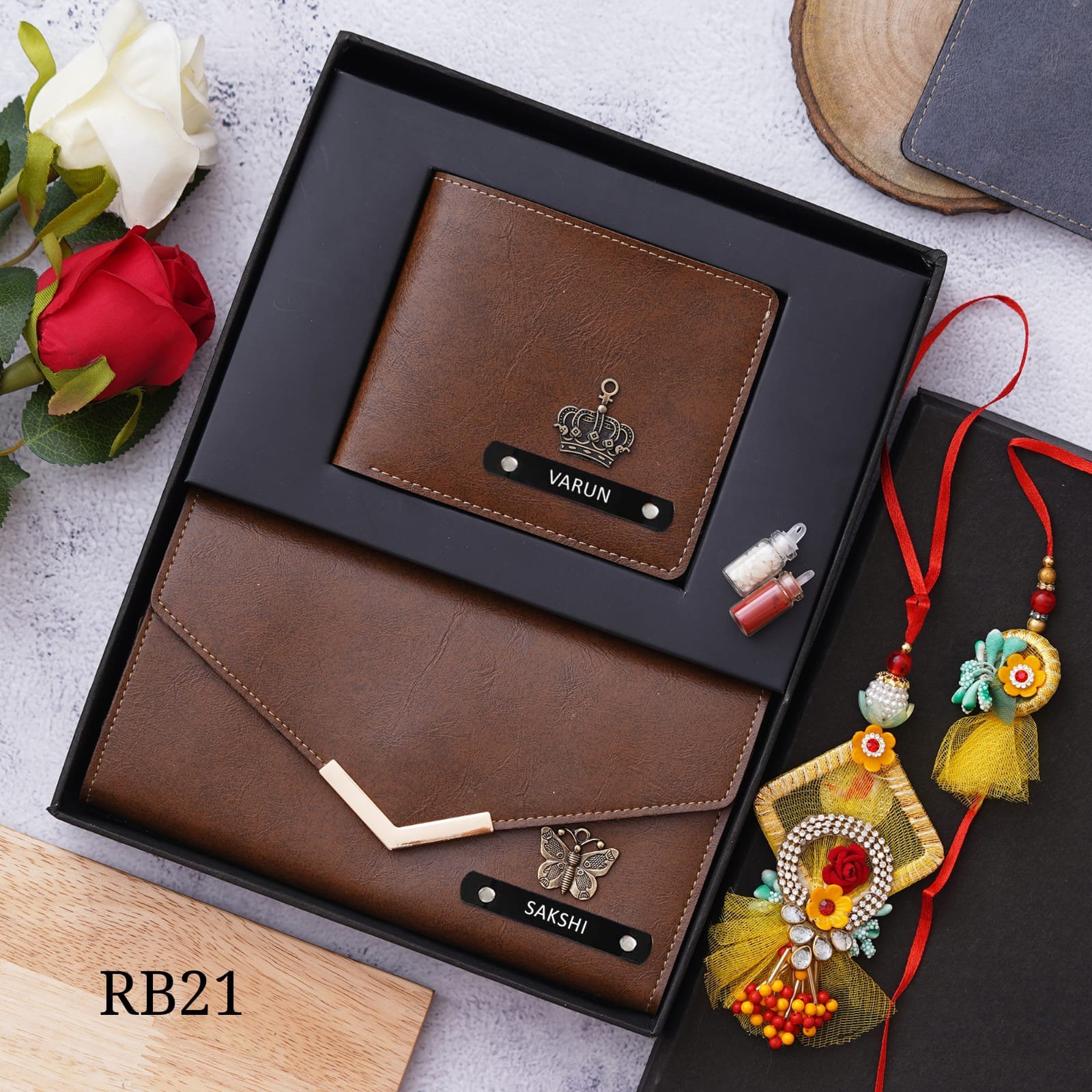 Personalised Couple Rakhi Hamper - RB21 - Raksha Bandhan Special - The Gifting Era