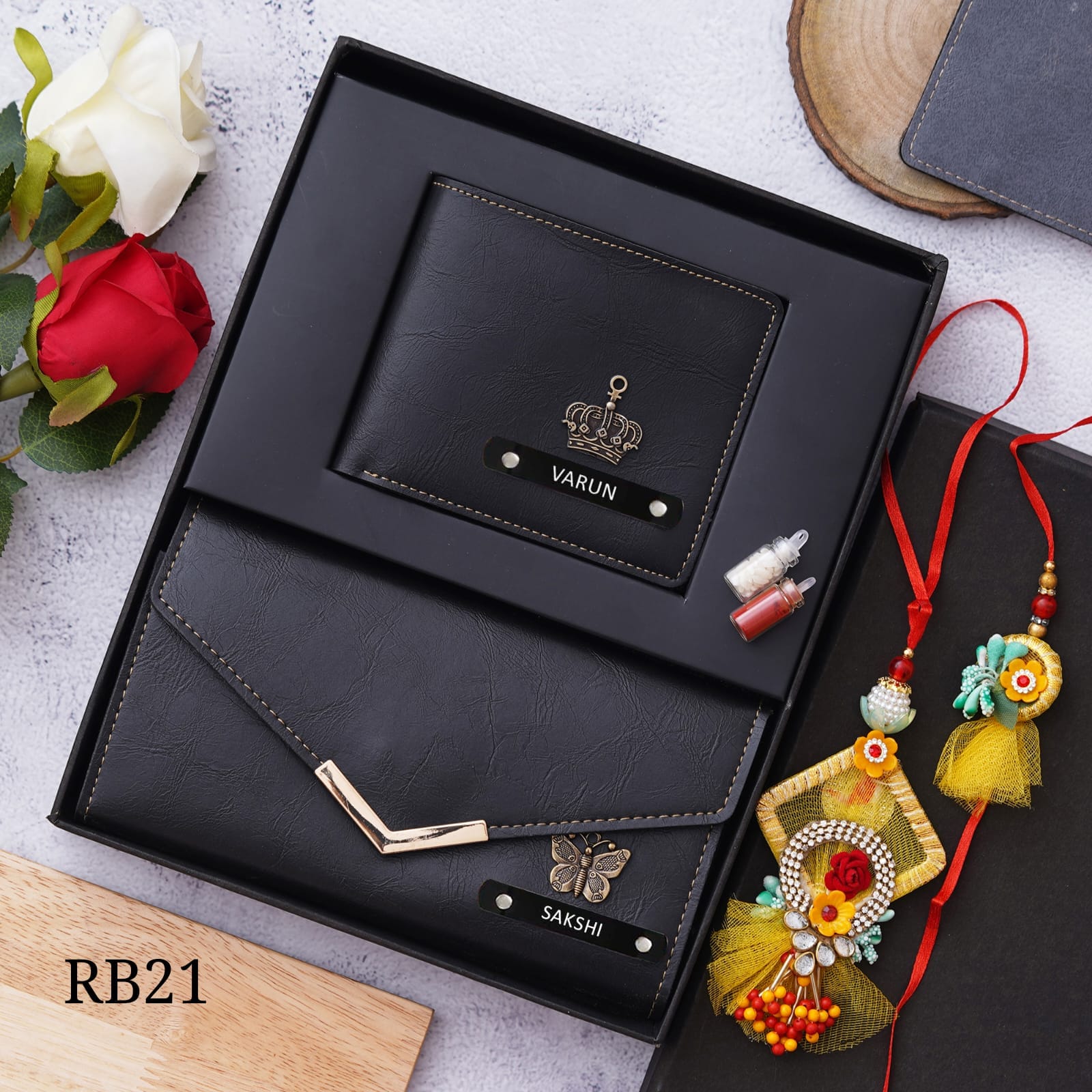 Personalised Couple Rakhi Hamper - RB21 - Raksha Bandhan Special - The Gifting Era