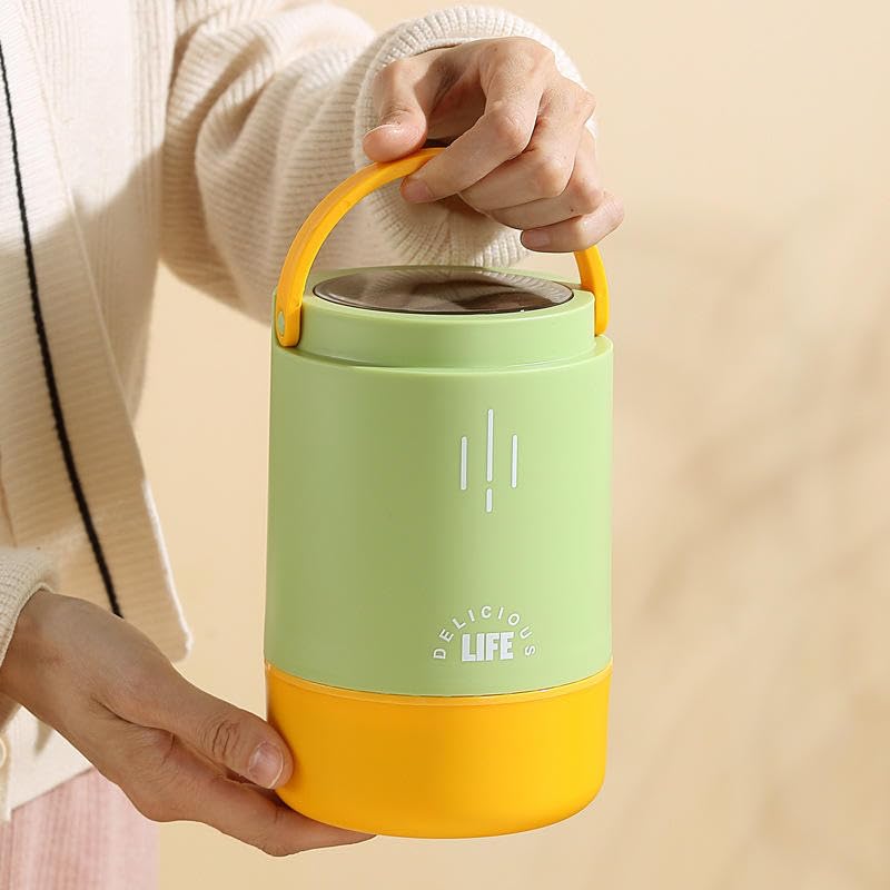 Personalised 3 Tier Vacuum Insulated Hot & Cold Jumbo Lunch Box with Foldable Spoon - 900 ML