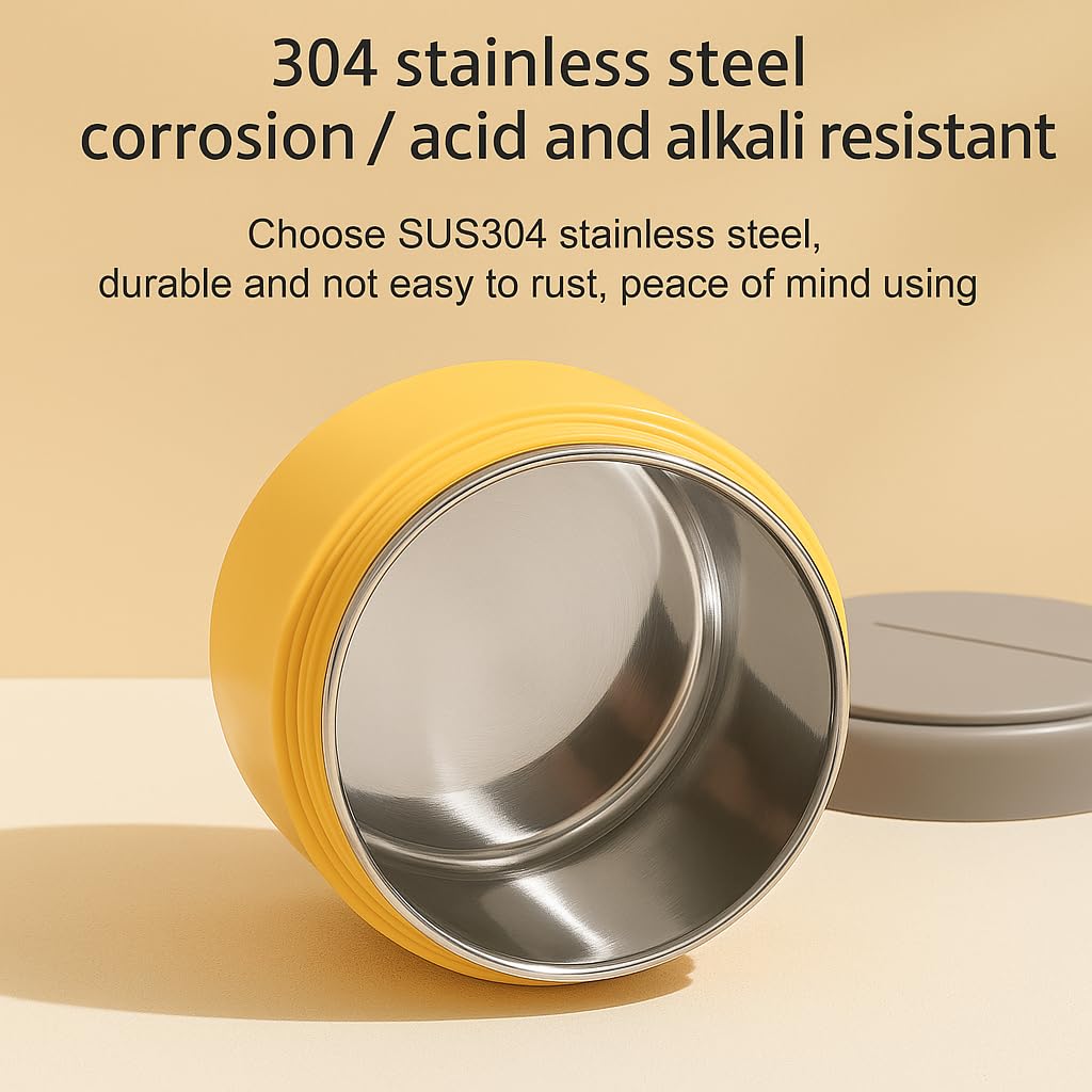 Personalised 3 Tier Vacuum Insulated Hot & Cold Jumbo Lunch Box with Foldable Spoon - 900 ML