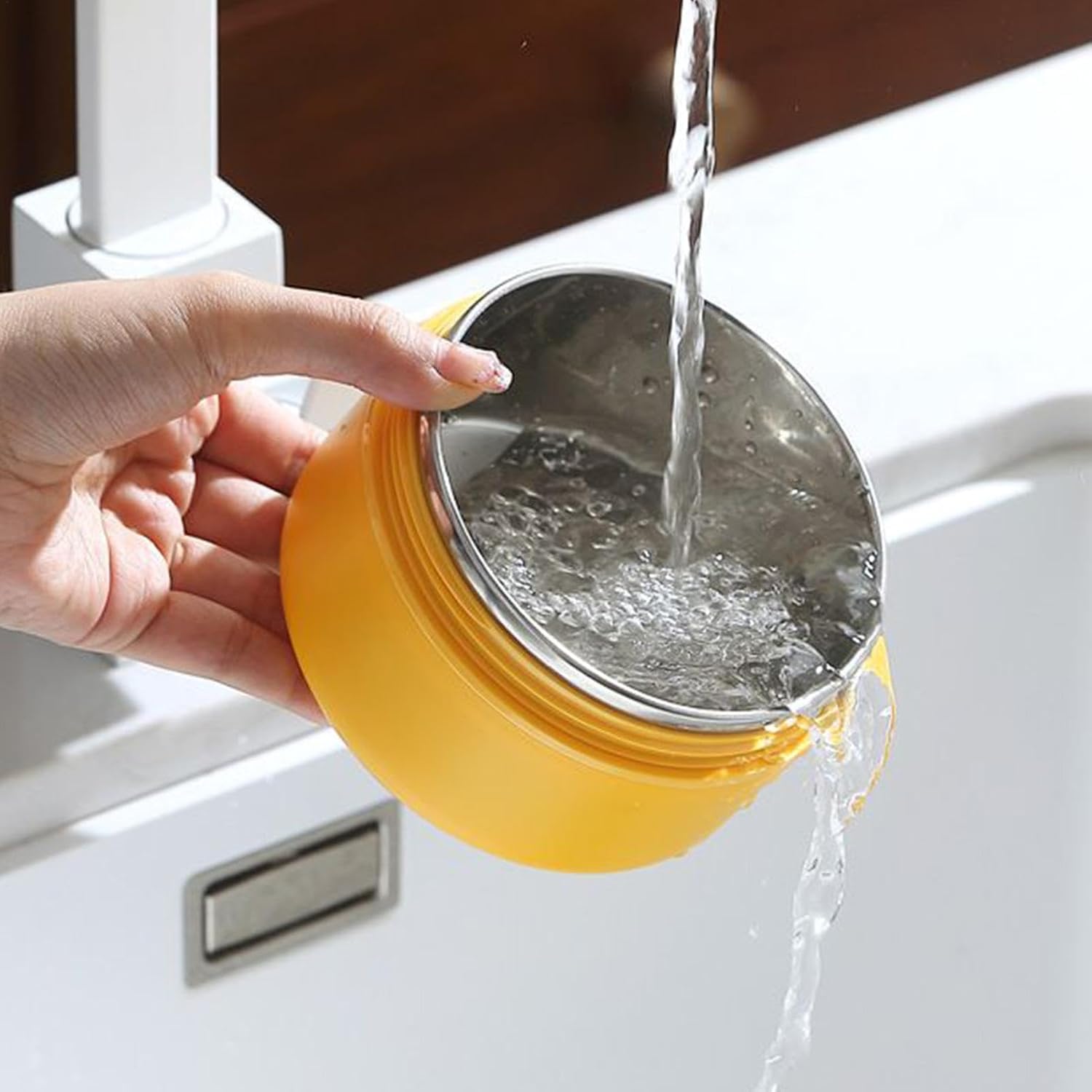 Personalised 3 Tier Vacuum Insulated Hot & Cold Jumbo Lunch Box with Foldable Spoon - 900 ML