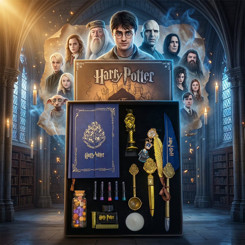 Harry Potter Themed Diary & Feather Pen Vintage Gift Set of 15 Collectables - The Gifting Era
