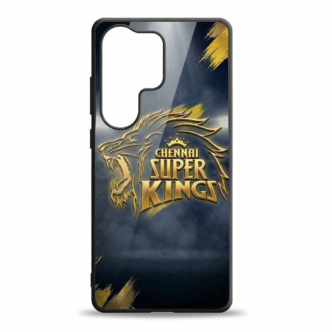 CSK Golden Lion Black - IPL Edition Metallic Glossy Finish TPU 360° Protection Phone Case - The Gifting Era