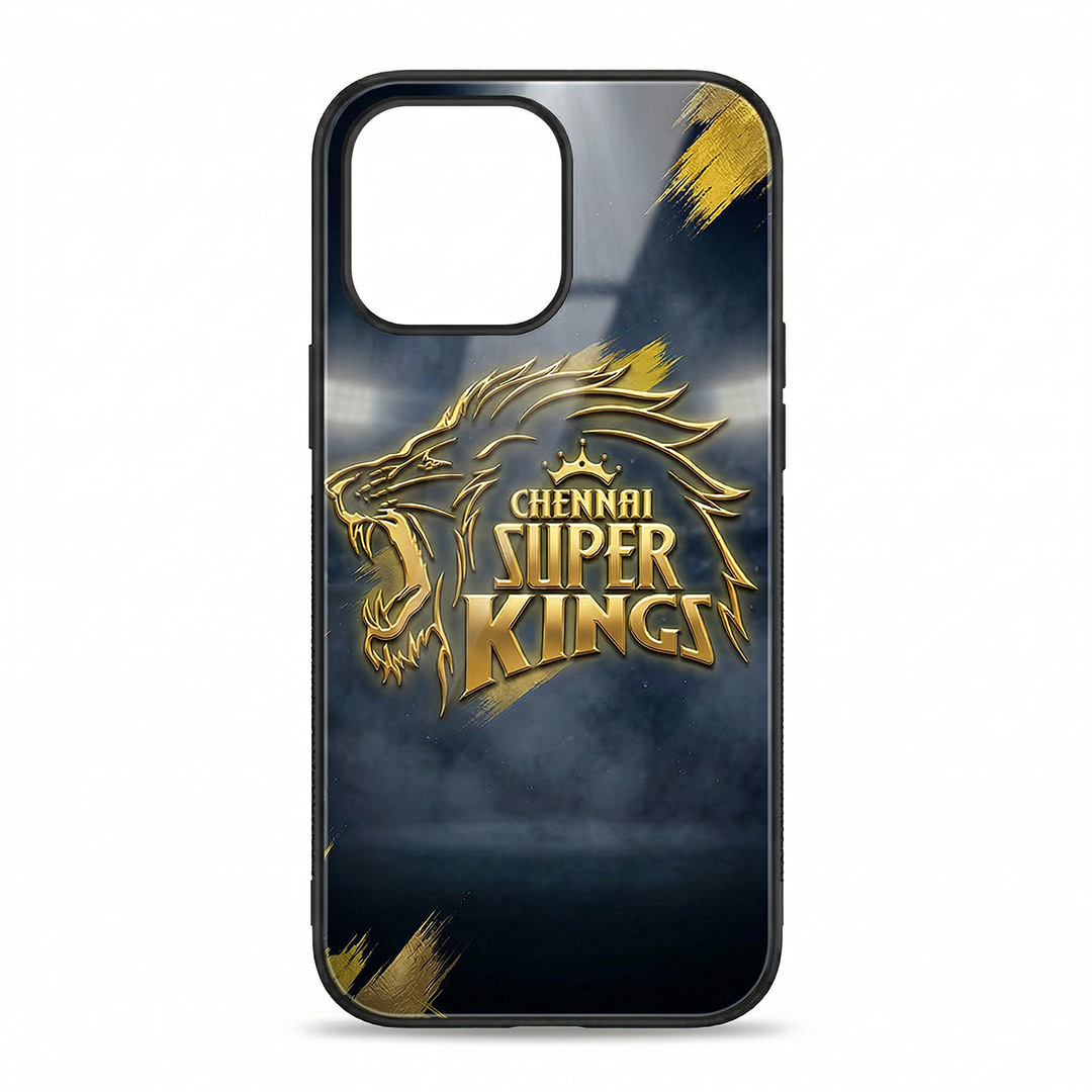 CSK Golden Lion Black - IPL Edition Metallic Glossy Finish TPU 360° Protection Phone Case - The Gifting Era