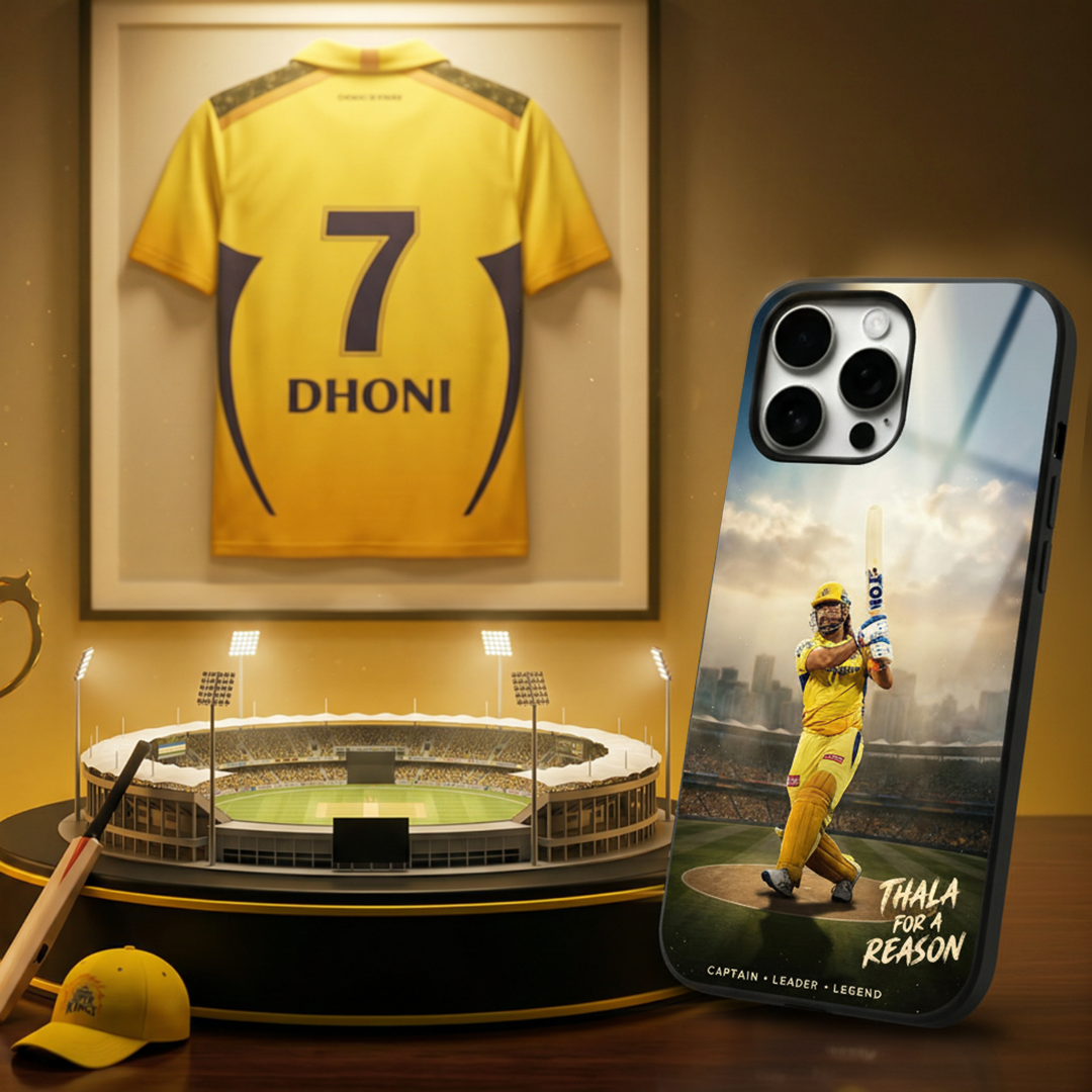 Thala for a Reason — MSD - IPL Edition Metallic Glossy Finish TPU 360° Protection Phone Case