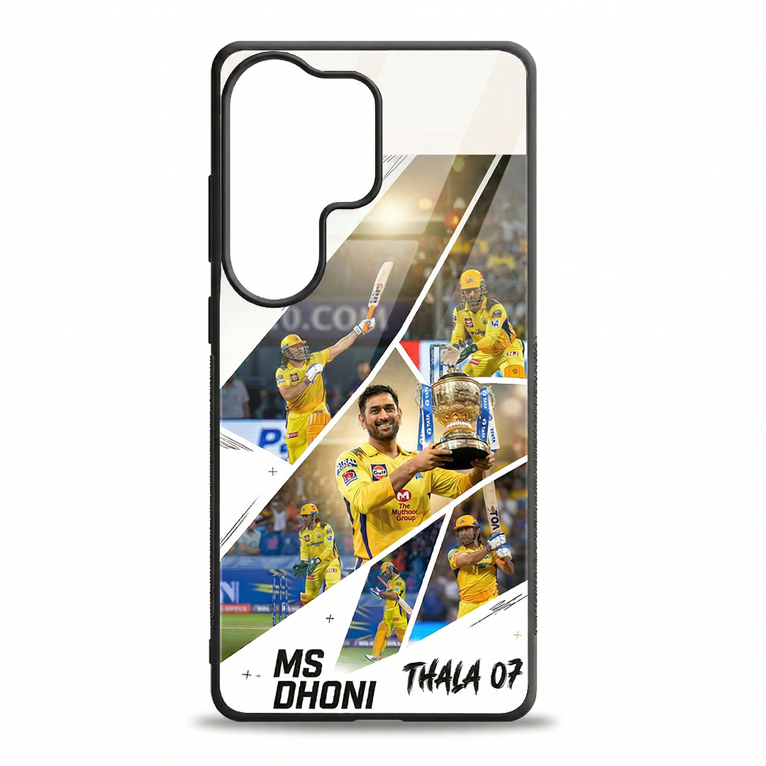 MS Dhoni Thala 07 Moments Collage - IPL Edition Metallic Glossy Finish TPU 360° Protection Phone Case - The Gifting Era