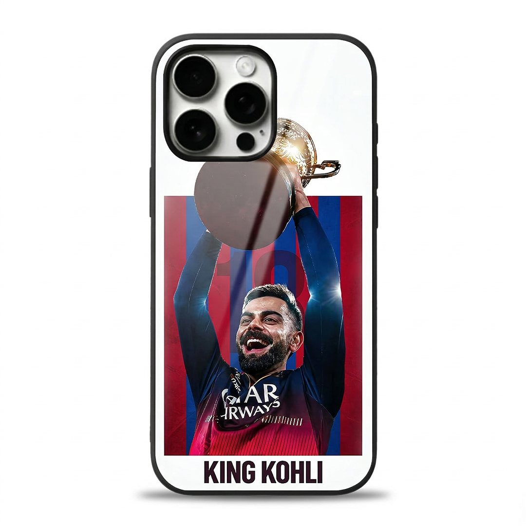 King Kohli Trophy Moment - IPL Edition Metallic Glossy Finish TPU 360° Protection Phone Case - The Gifting Era