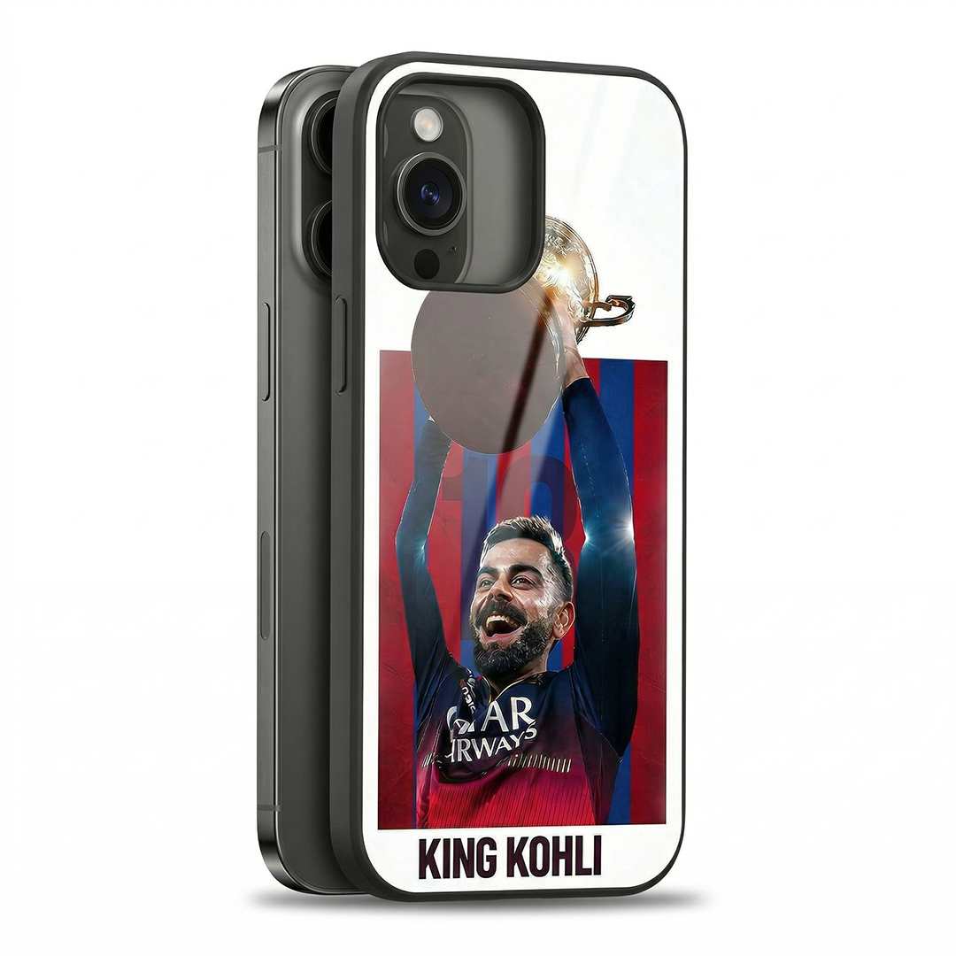 King Kohli Trophy Moment - IPL Edition Metallic Glossy Finish TPU 360° Protection Phone Case