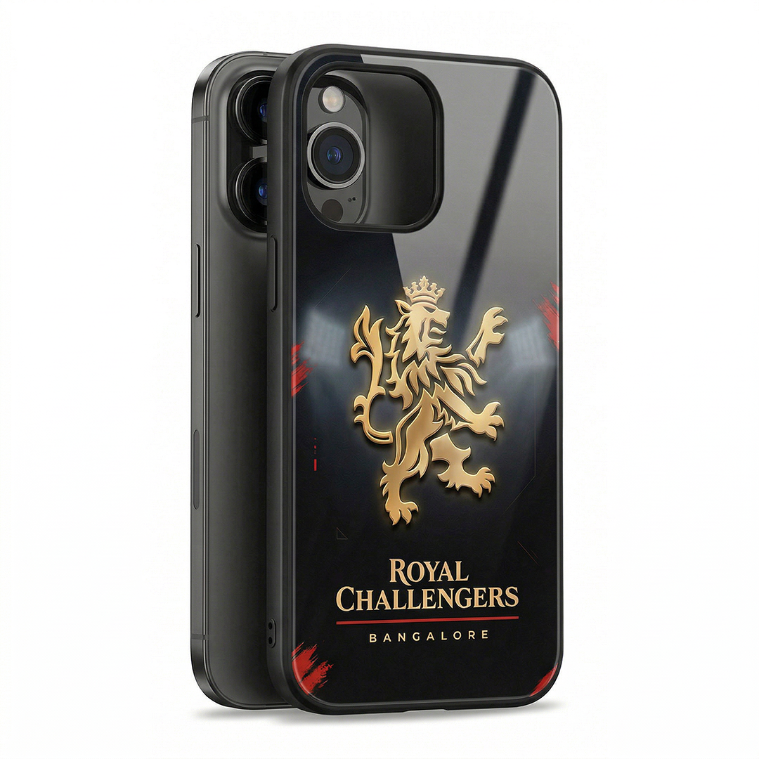 RCB Golden Lion Black Edition - IPL Edition Metallic Glossy Finish TPU 360° Protection Phone Case