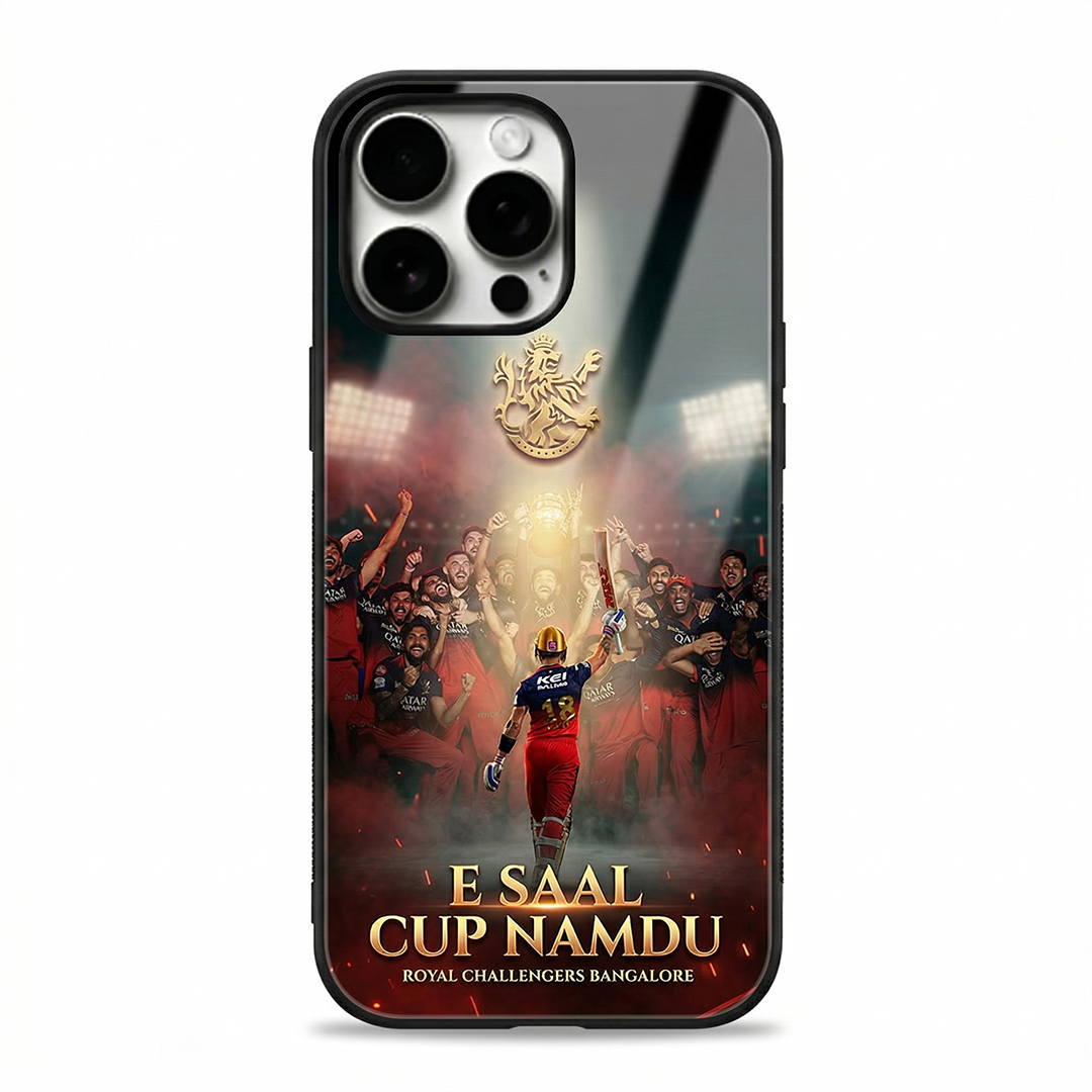 E Saal Cup Namdu — RCB Champions - IPL Edition Metallic Glossy Finish TPU 360° Protection Phone Case - The Gifting Era