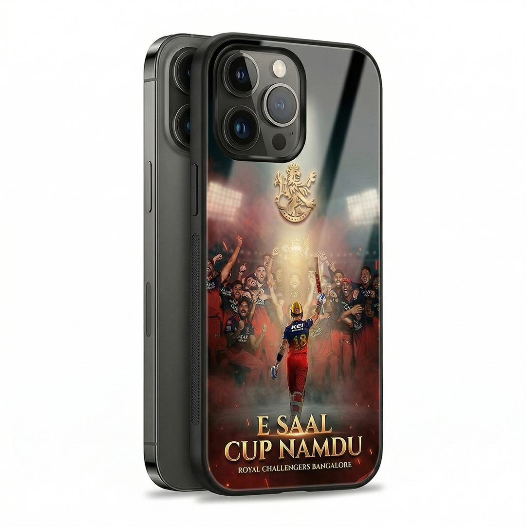 E Saal Cup Namdu — RCB Champions - IPL Edition Metallic Glossy Finish TPU 360° Protection Phone Case