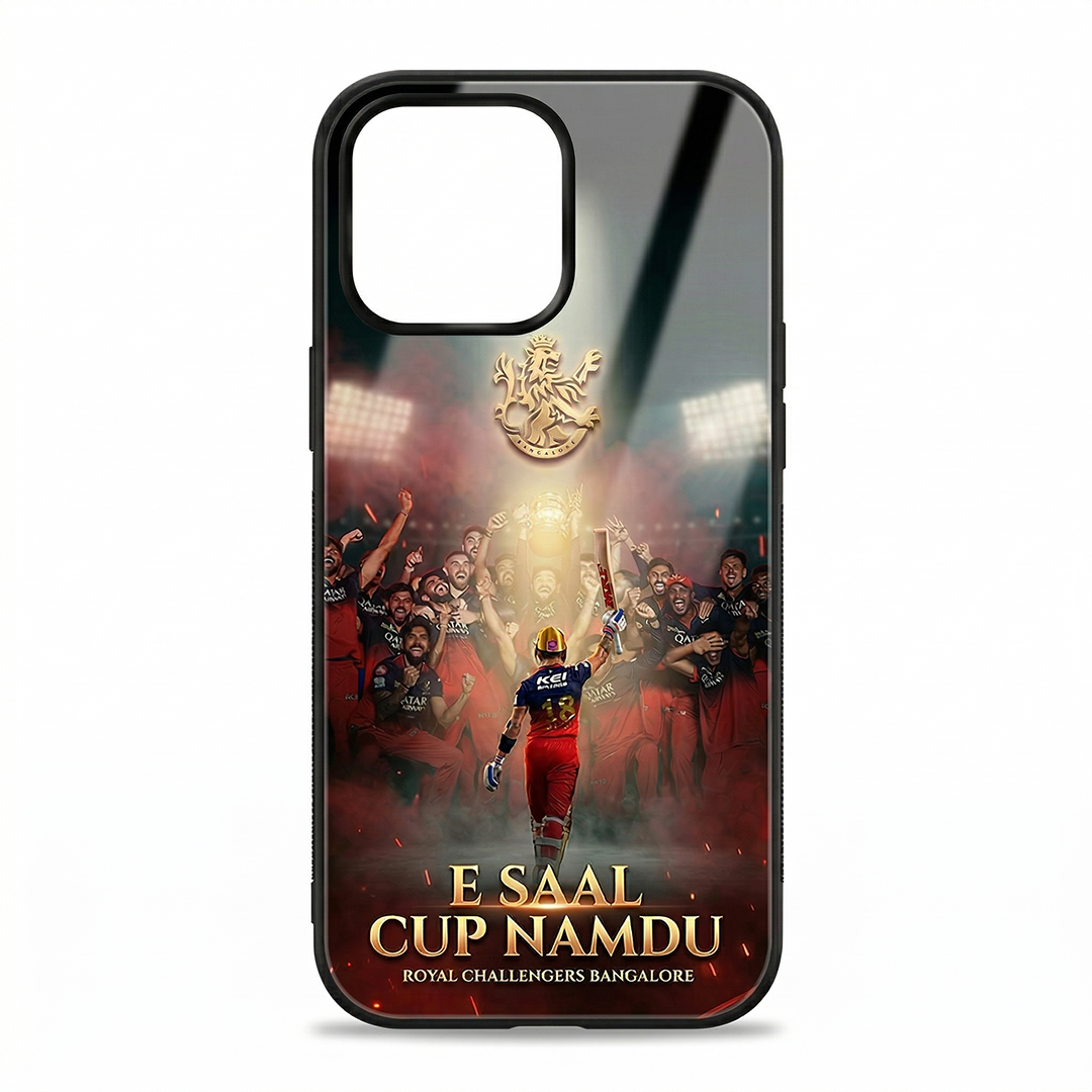 E Saal Cup Namdu — RCB Champions - IPL Edition Metallic Glossy Finish TPU 360° Protection Phone Case - The Gifting Era