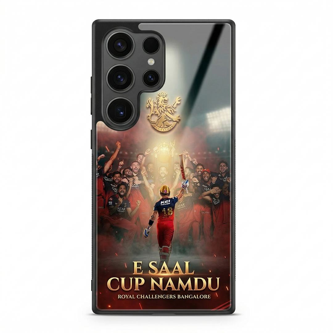 E Saal Cup Namdu — RCB Champions - IPL Edition Metallic Glossy Finish TPU 360° Protection Phone Case - The Gifting Era