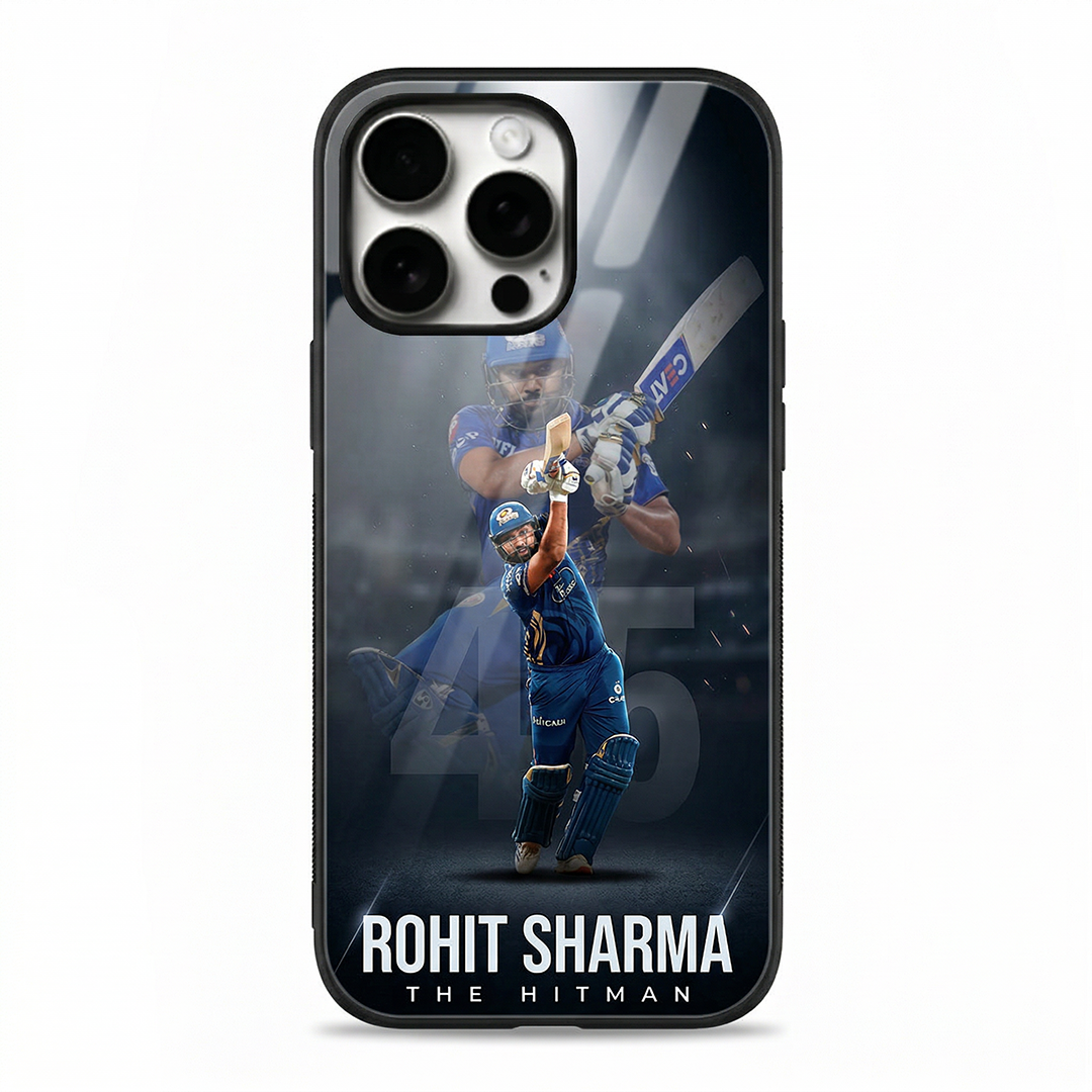 Rohit Sharma The Hitman #45 - IPL Edition Metallic Glossy Finish TPU 360° Protection Phone Case - The Gifting Era