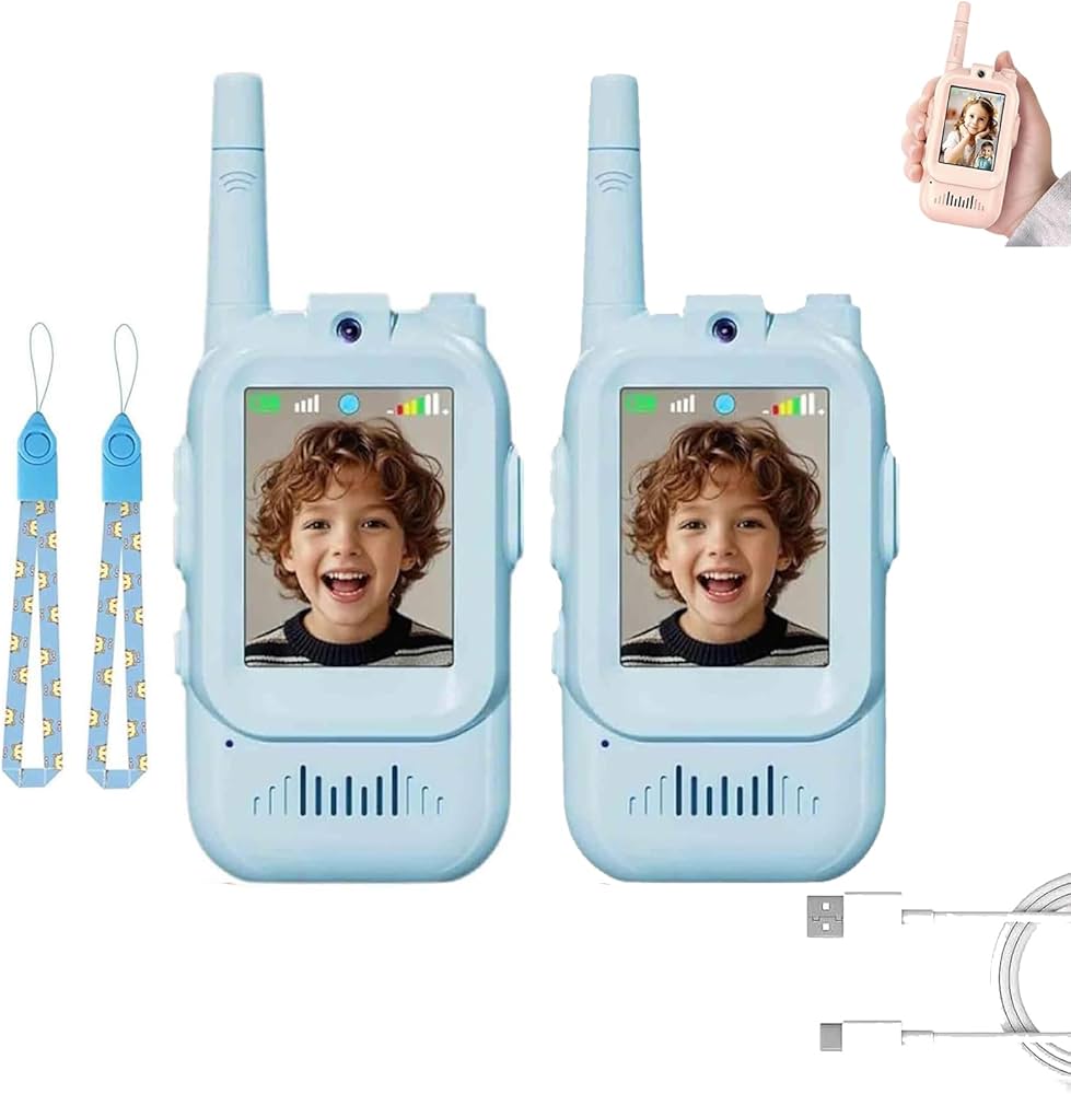 Kids Smart Video Walkie Talkie - HD Camera, Voice Changer, & Screen Display - The Gifting Era