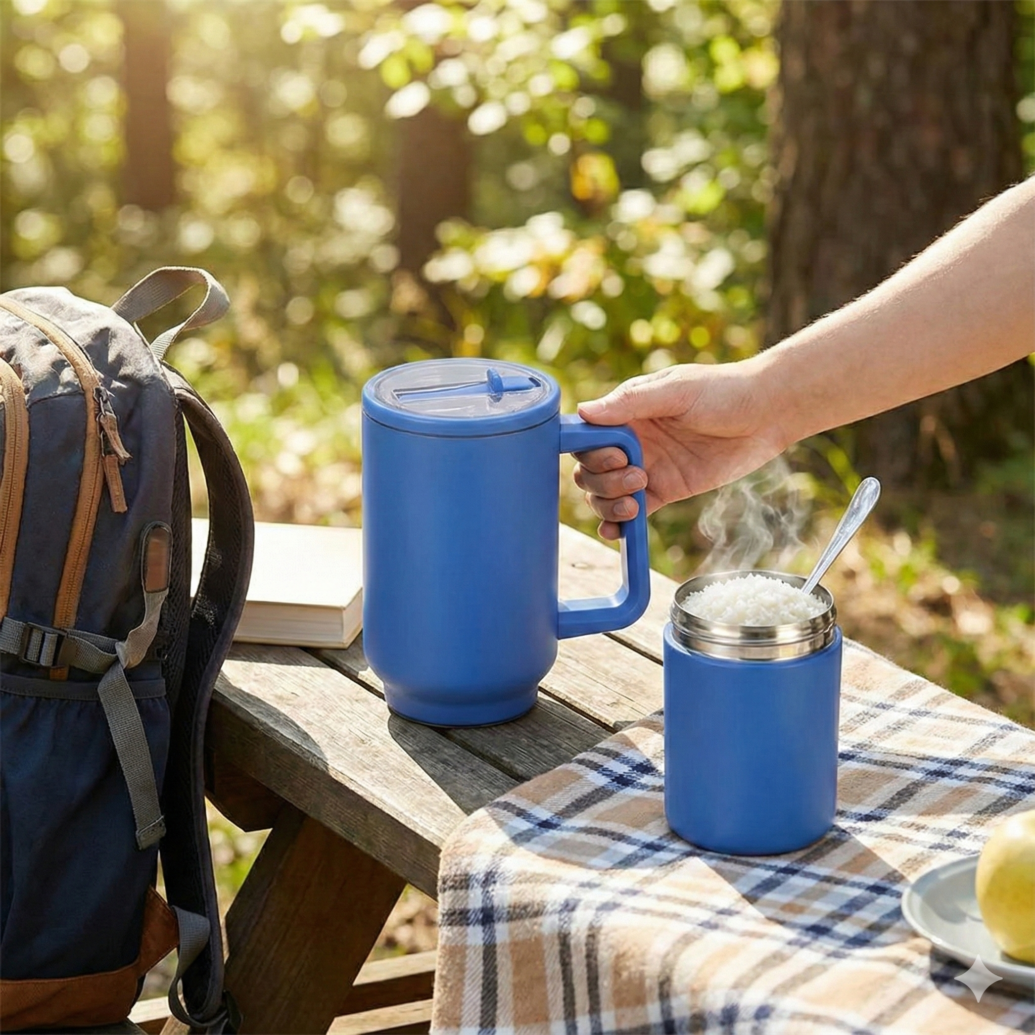 Introducing India's 1st - Sip & Eat Duo Vacuum Insulated Tumbler - 1200ML