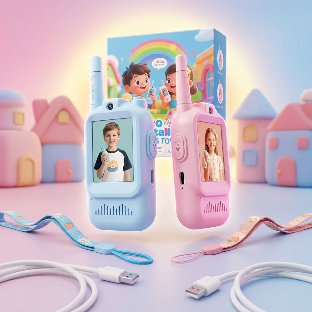 Kids Smart Video Walkie Talkie - HD Camera, Voice Changer, & Screen Display - The Gifting Era