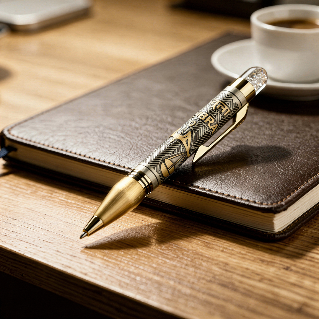 Personalised LIbra / तुला Zodiac Engraved Premium Metal Twist Ball Pen with Crystal Top - The Gifting Era