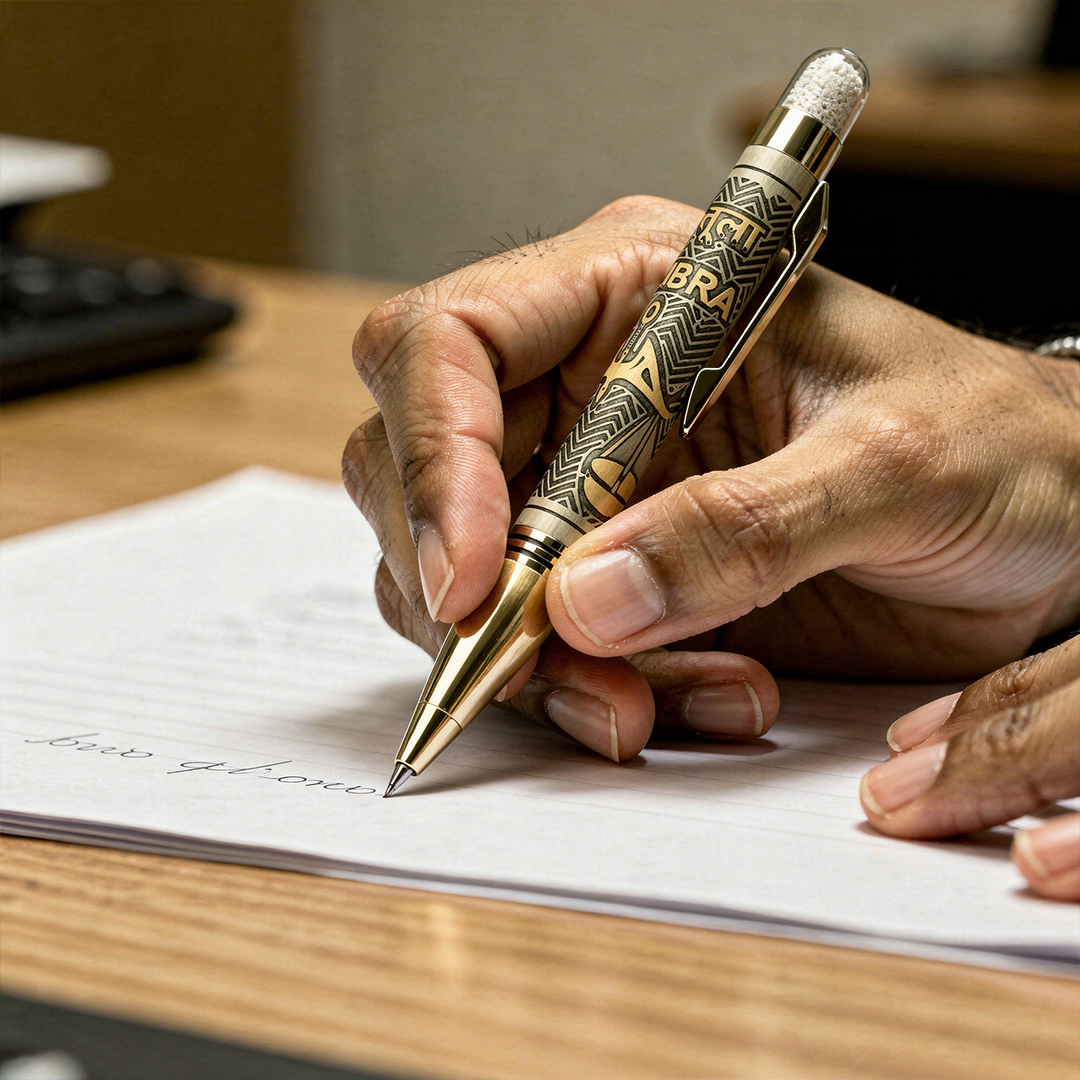 Personalised LIbra / तुला Zodiac Engraved Premium Metal Twist Ball Pen with Crystal Top - The Gifting Era