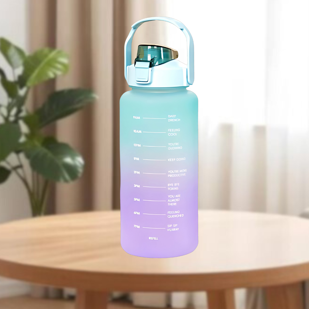 Motivational Sport & Gym Water Bottle - Set of 3 - Green & Lavender - 3 - The Gifting Era