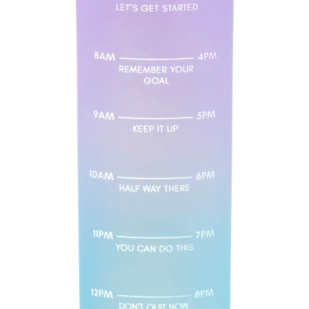 Motivational Sport & Gym Water Bottle - Set of 3 - Lavender & Light Blue - 11 - The Gifting Era
