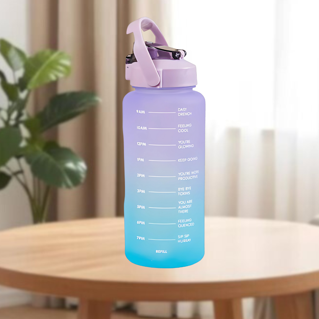 Motivational Sport & Gym Water Bottle - Set of 3 - Lavender & Light Blue - 3 - The Gifting Era