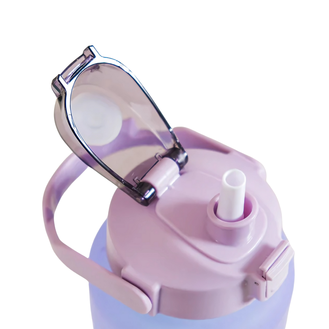 Motivational Sport & Gym Water Bottle - Set of 3 - Lavender & Light Blue - 6 - The Gifting Era