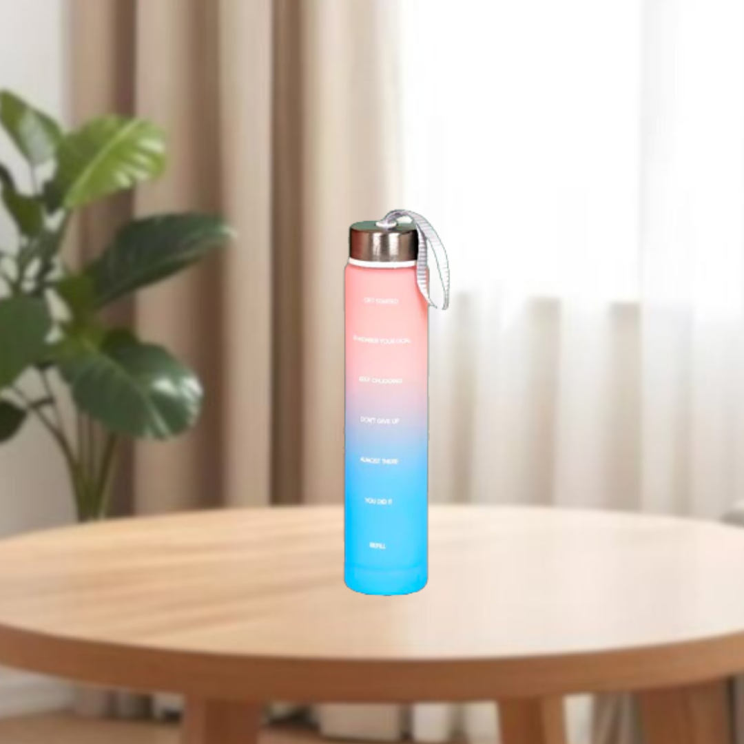 Motivational Sport & Gym Water Bottle - Set of 3 - Pink & Blue - 12 - The Gifting Era