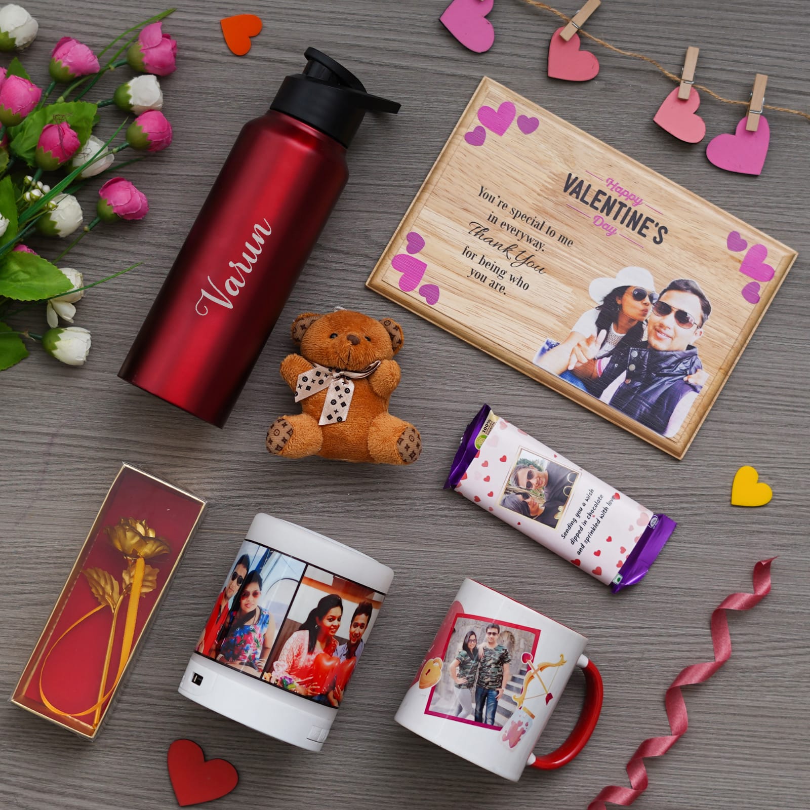 Personalised All IN 1 Valentines Gift Hamper - Best Gift for Valentines - The Gifting Era 