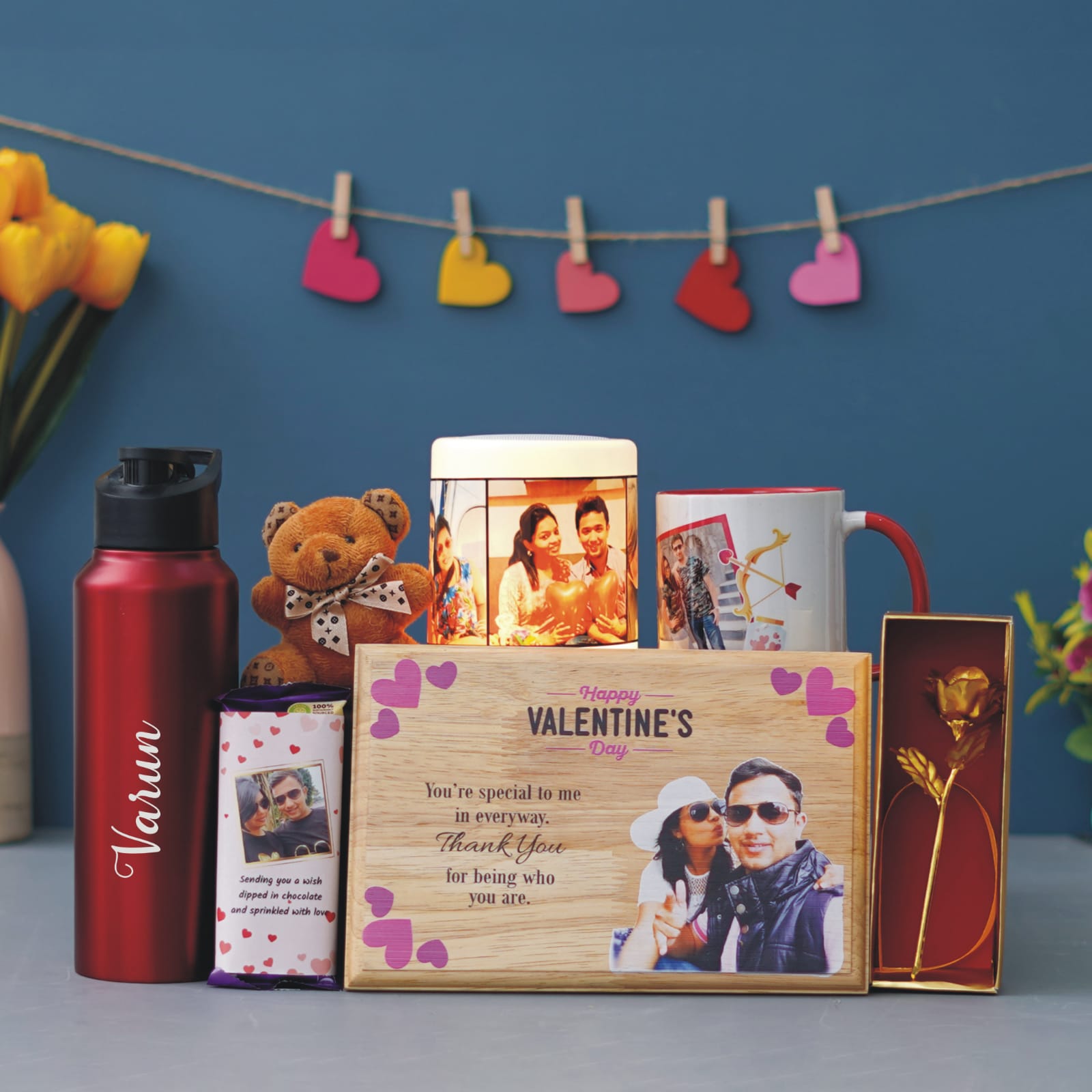 Personalised All IN 1 Valentines Gift Hamper - Best Gift for Valentines - The Gifting Era 
