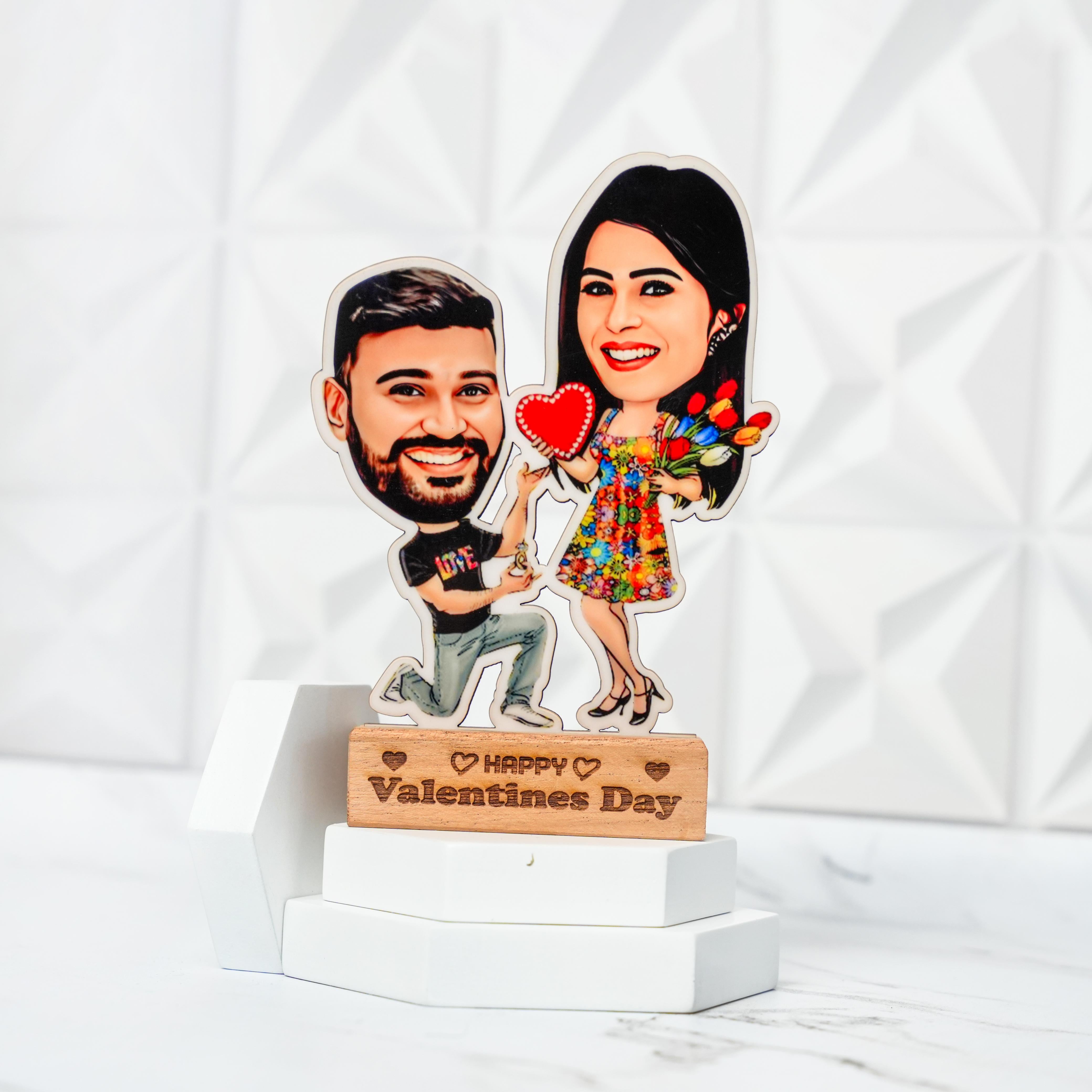 Personalised Caricature Table Top 1.0 Valentine's Gift- Best Valentine's Gifts - The Gifting Era