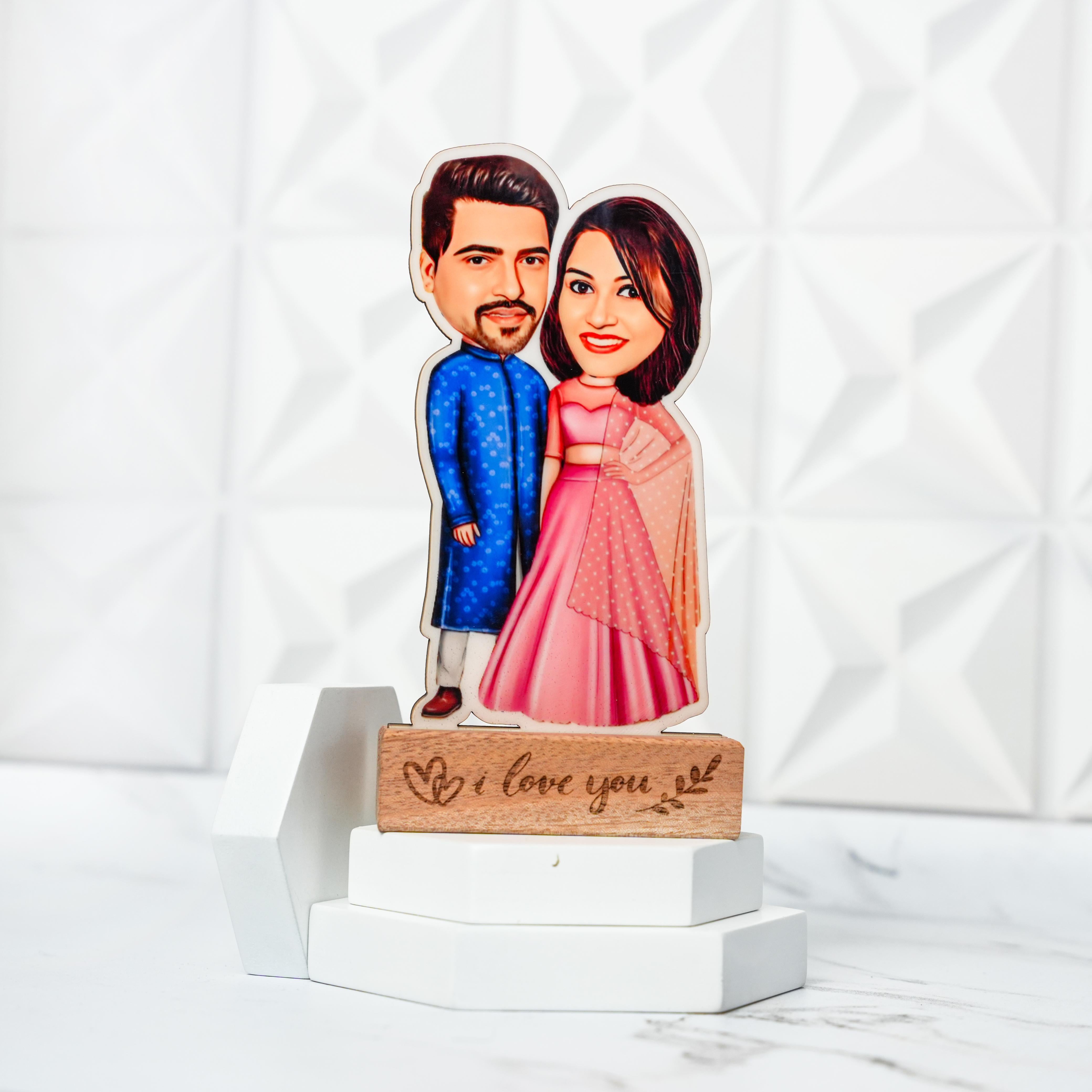 Personalised Caricature Table Top 1.0 Valentine's Gift- Best Valentine's Gifts - The Gifting Era