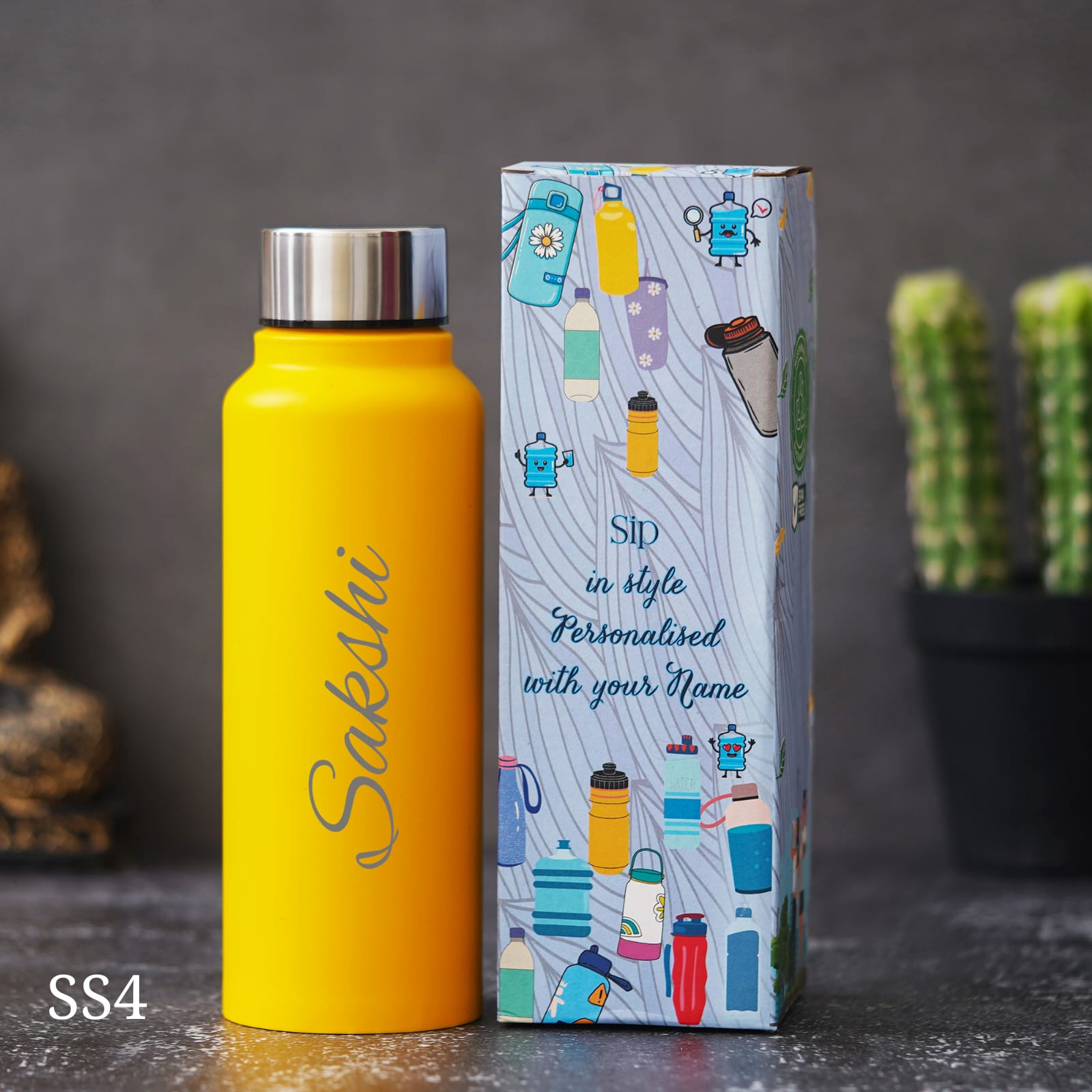 Personalised Classic Steel Single Shade Bottle - 750 ML - The Gifting Era