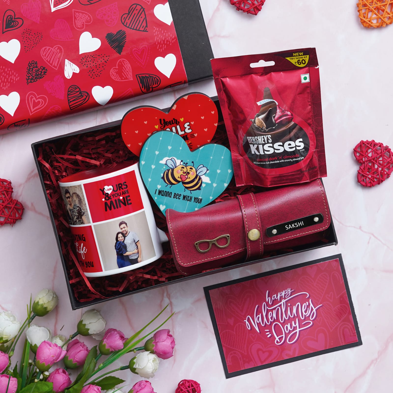 Personalised Delight Valentines Gift Hamper - Best Gift for Valentines - The Gifting Era 