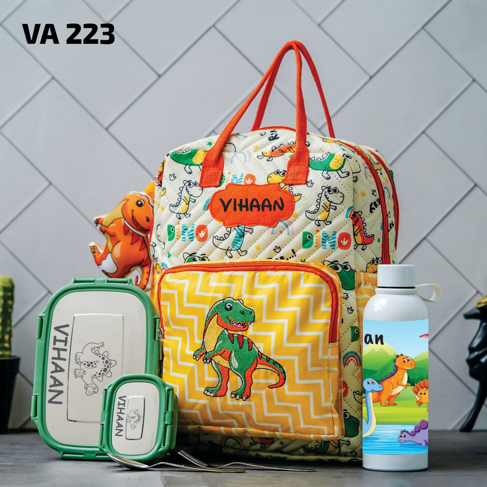 Personalised Kids Back 2 School Combo Pack of 3 (VA216-VA228) - The Gifting Era 