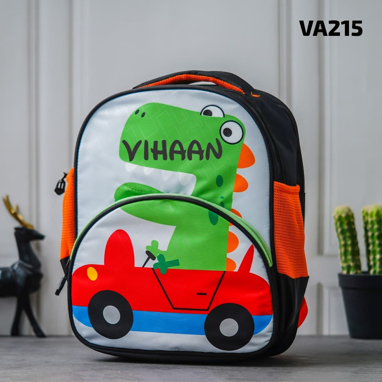 Personalised Kids Dino Theme Premium School Bag Hamper (VA215) - The Gifting Era