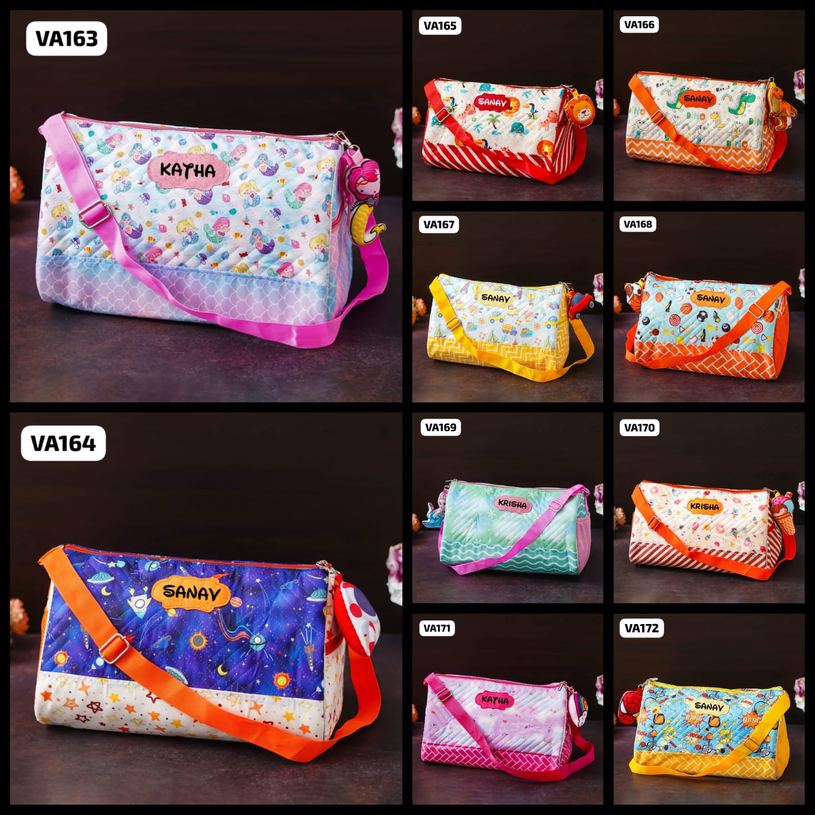 Personalised Kids Premium Duffle Bag (VA165 - VA172) - The Gifting Era