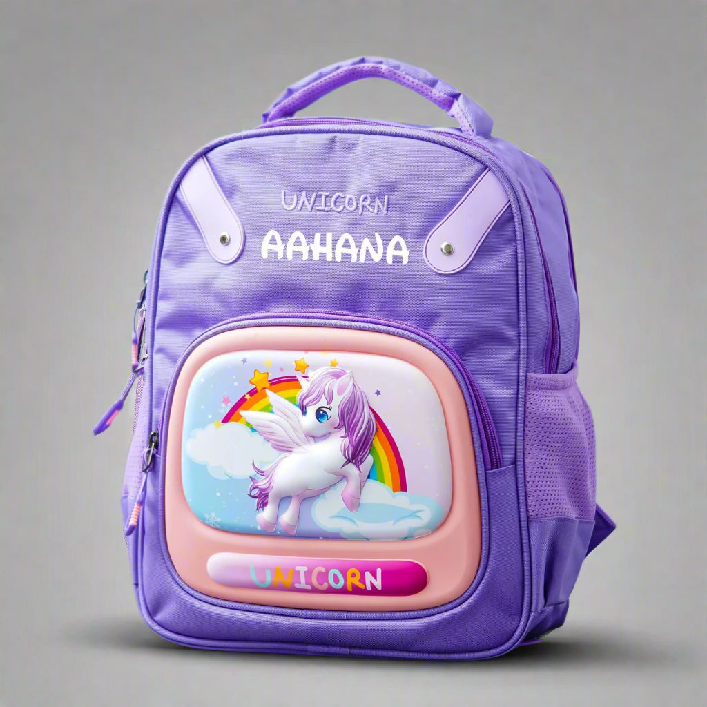 Personalised Kids Unicorn Theme Premium School Bag Hamper (VA231) - The Gifting Era 