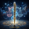 Personalised LIbra Zodiac Engraved Premium Metal Twist Ball Pen with Crystal Top